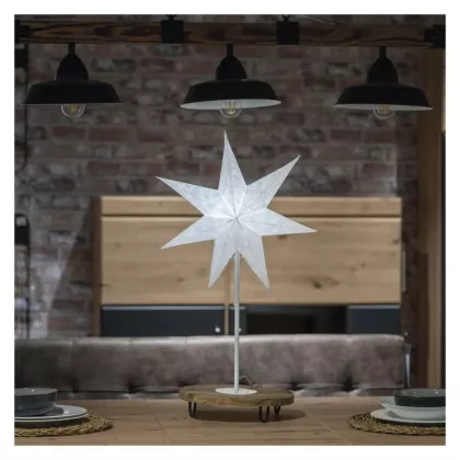   EMOS DCAZ06 LED papírcsillag lámpa, E14, talpas, fehér, 45cm beltéri, E14, 230 V AC, IP20