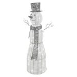   EMOS DCFC01 LED karácsonyi hóember, rattan, 124 cm, beltéri, hideg fehér, időzítő, 2,8 W, 230 V AC, IP20