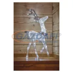   EMOS DCFC07 LED karácsonyi 3D rénszarvas, 76 cm, beltéri, hideg fehér, időzítő,  2,4 W, 230 V AC, IP20