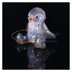   EMOS DCFC09 LED karácsonyi pingvin, 20 cm, 3x AA, beltéri, hideg fehér, időzítő,  1 W, elem (3× AA), IP20
