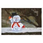   EMOS DCFC18 LED karácsonyi hóember kalappal, 36 cm, kültéri és beltéri, hideg fehér, időzítő, 2,1 W, 230 V AC, IP44