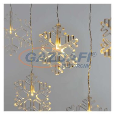 EMOS DCGW06 LED karácsonyi fényfüggöny – hópelyhek, 84 cm, beltéri, meleg fehér,  0,6 W, 230 V AC, IP44