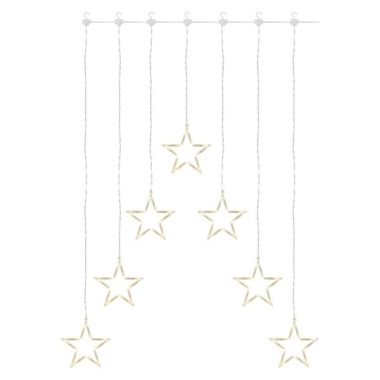 EMOS DCGW14 LED karácsonyi fényfüggöny – 7 csillag, 67x125cm, kültéri és beltéri, meleg fehér