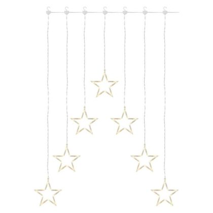 EMOS DCGW14 LED karácsonyi fényfüggöny – 7 csillag, 67x125cm, kültéri és beltéri, meleg fehér
