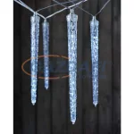   EMOS DCPC01 LED karácsonyi fényfüzér – 10x csöpögő jégcsap 29cm, 3,6 m, kül/beltéri, hideg fehér, 5 W, 230 V AC, IP44