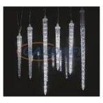   EMOS DCPC06 LED karácsonyi fényfüzér – 6x csöpögő jégcsap 25-30-40cm, 3,6 m, kül/beltéri, hideg fehér,  3,6 W, 230 V AC, IP44