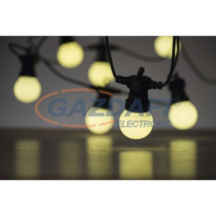   EMOS DCPW01 LED fényfüzér – 10x party égő, opál, 5 m, kültéri és beltéri, meleg fehér,  5 W, 230 V AC, IP44