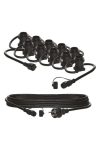 EMOS DCPZ01 Sorolható fényfüzér 10 db E27 izzóval, START SZETT, 7,35 m, kültéri és beltéri,  750 W max., 230 V AC, IP44