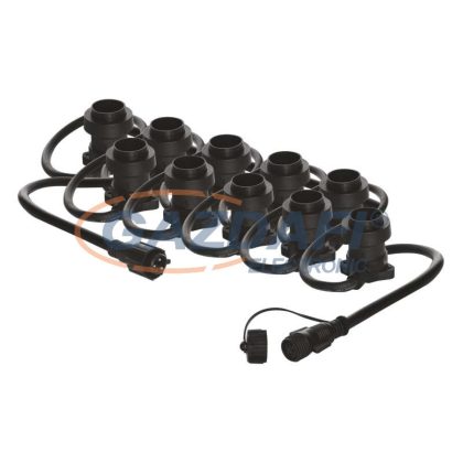   EMOS DCPZ02 Sorolható fényfüzér 10 db E27 izzóval, tápvezeték nélkül, 7,35 m, kültéri és beltéri,  750 W max., 230 V AC, IP44