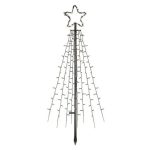   EMOS DCTC02 LED karácsonyfa, fém, 180 cm, kültéri és beltéri, hideg fehér, időzítő,  3,6 W, 230 V AC, IP44