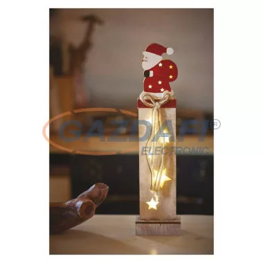 EMOS DCWW11 LED dekoráció, fa – Télapó, 46 cm, 2x AA, beltéri, meleg fehér, időzítő,  0,4 W, elem (2× AA), IP20