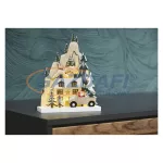   EMOS DCWW17 LED karácsonyi tájkép, fa, 22 cm, 2x AA, beltéri, meleg fehér, időzítő,  0,15 W, elem (3× AA), IP20