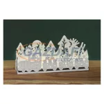   EMOS DCWW19 LED dekoráció, fa – mozdony, vonat, 14 cm, 2x AA, beltéri, meleg fehér, időzítő,  0,6 W, elem (2× AA), IP20
