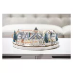   EMOS DCWW23 LED dekoráció, fa - kis falu, 39x12cm, 2x félkör, 2x2xAA, beltéri, meleg fehér,  0,06 W, elem (4× AA), IP20