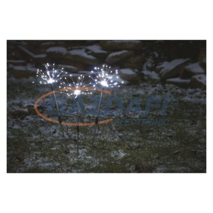   EMOS DCZC03 LED dekoráció – leszúrható világító fürtök, 65cm, kül/beltéri, hideg fehér, időzítő,  3,6 W, 230 V AC, IP44