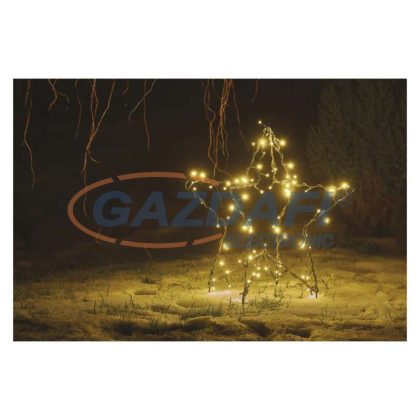   EMOS DCZW06 LED karácsonyi csillag, fém, 56 cm, kültéri és beltéri, meleg fehér, 1,2 W, 230 V AC, IP44