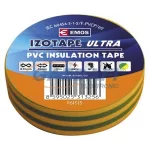 EMOS F61515 SZIGETELŐSZALAG PVC 15/10 ZÖLD-SÁRGA 10db/csomag