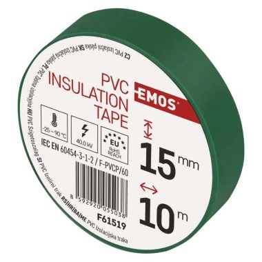 EMOS F61519 SZALAG PVC 15/10 ZÖLD
