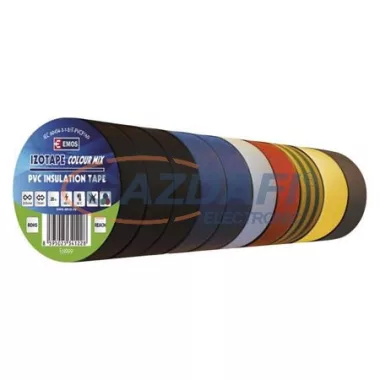 EMOS F61999 SZIGETELŐSZALAG PVC 19/20 10DB MIX