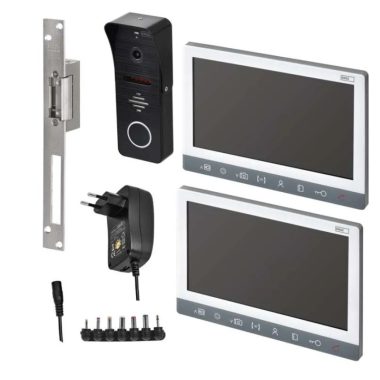 Emos H3010.5 EMOS Video kaputelefon szett beltéri egység, ajtózár, töltőadapter