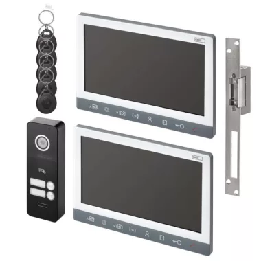 Emos H3017.3 Videó kaputelefon szett beltéri egység, ajtózár (H3017+2xH3015+D1139)