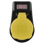 EMOS P00292 kapcsolós dugalj, 1× 2P+PE, IP44, fekete