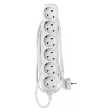 EMOS P0621 Hosszabbító 1,4 m  /  6 aljzat  /  fehér  /  PVC  /  1 mm2