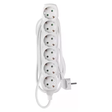 EMOS P0623R Hosszabbító 3 m / 6 aljzat / fehér / PVC / 1,5 mm2