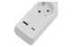 EMOS P1322CU Hosszabbító 2 m / 3 aljzat / kapcsolós / fehér / 1× USB-A + 1× USB-C  / 1,5 mm2