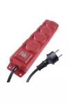 EMOS P14201 HOSSZABBÍTÓ ALJZAT, 10M, 1,5M, IP44, 4× 2P + PE SCHUKO