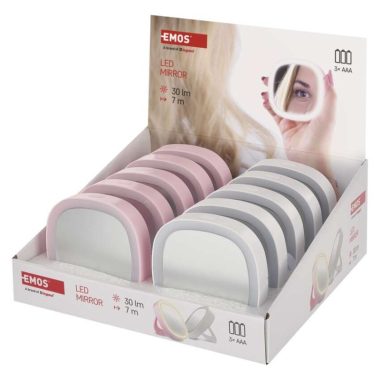 EMOS P4718 Hordozható sminktükör LED fénnyel 10db, display box