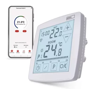 Emos GoSmart P56S01F Programozható vezetékes termosztát padlófűtéshez WiFi-vel