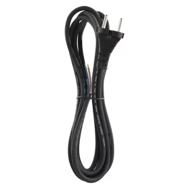 EMOS S03030 SZERELHETŐ VEZETÉK FLEXO GUMI 2×1MM FEKETE 3M