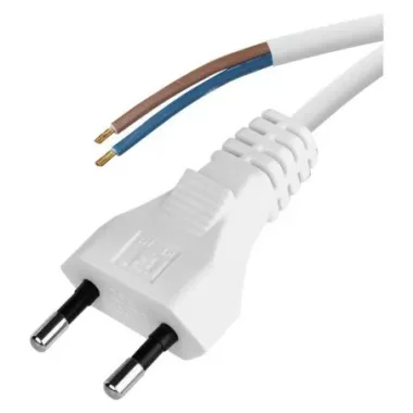 EMOS S12252 SZERELHETŐ DUGVILLÁS VEZETÉK FLEXO PVC 2×0,5MM FEHÉR 2M vezetékkel