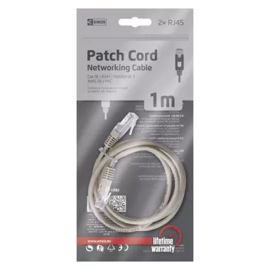  EMOS S9122 UTP PATCH CABLE CAT5E PVC 1M (S9122)