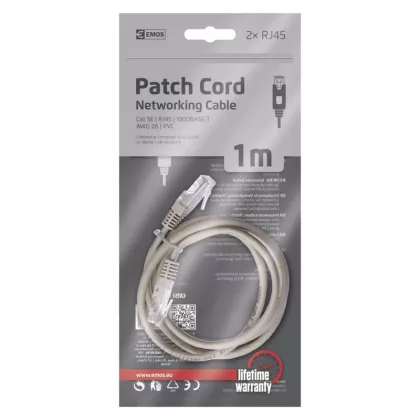 EMOS S9122 UTP PATCH KÁBEL CAT5E PVC 1M (S9122)