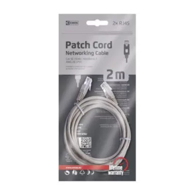 EMOS S9123 UTP PATCH KÁBEL CAT5E PVC 2M (S9123)