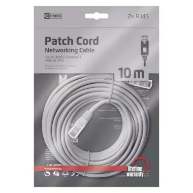 EMOS S9126 UTP PATCH KÁBEL CAT5E PVC 10M (S9126)