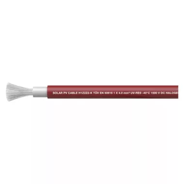 EMOS S9402 PV napkollektoros kábel H1Z2Z2 piros 4mm, 500 m