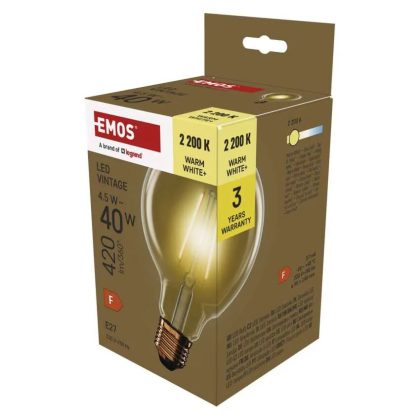   Emos Z52032 LED izzó Vintage G95 / E27 / 4,5 W (40 W) / 420 lm / Meleg fehér