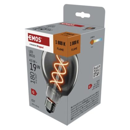 EMOS Z52311 LED izzó DECO SMOKED G95 / E27 / 4,5 W (19 W) / 180 lm / flame