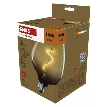 EMOS Z59G01 LED izzó DECO S123/ E27 / 4 W (16 W) / 150 lm / flame