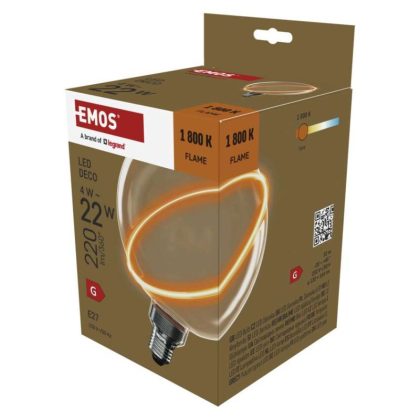 EMOS Z5CS11 LED izzó DECO G130SRA / E27 / 4 W (22 W) / 220 lm / flame