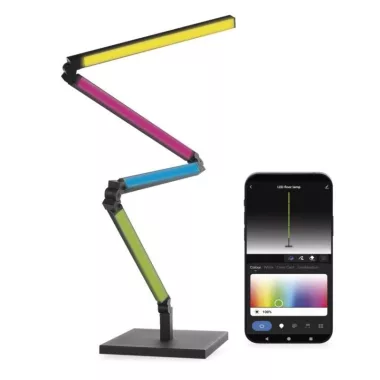 EMOS ZCW34BR GoSmart LED állólámpa, fekete, 175 cm, meleg fehér / RGBIC WiFi