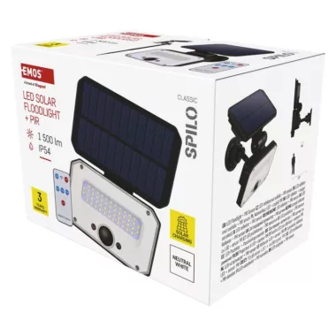 EMOS ZG132S LED SOLAR REFLEKTOR  SPILO 1500LM IP54 NW
