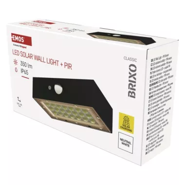 EMOS ZG162S LED SOLAR lámpatest BRIXO 350LM IP65 NW black EMOS ZG162S LED SOLAR lámpatest BRIXO 350LM IP65 NW black
