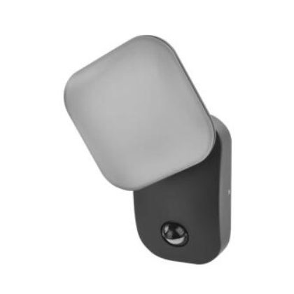   Emos ZGE044L LED kültéri falra szerelhető lámpa szürkületérzékelővel NIKA, 12 x 12 x 20 cm, 12,8 W, meleg fehér