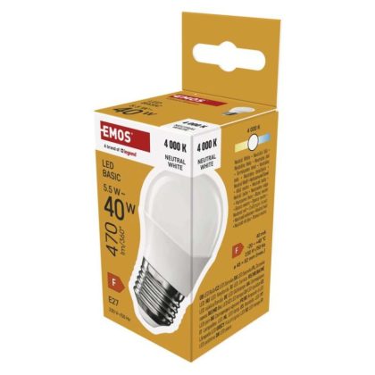 EMOS ZL6F23 LED izzó Basic Mini Globe / E27 / 5,5 W (40 W) / 470 lm / Természetes fehér