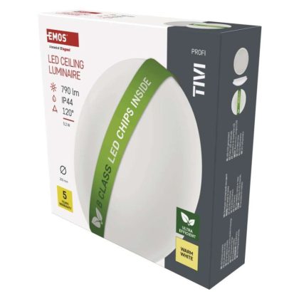   EMOS ZM3415 LED MENNYEZETI LÁMPA TIVI R 5.2W, 790LM IP44, WW