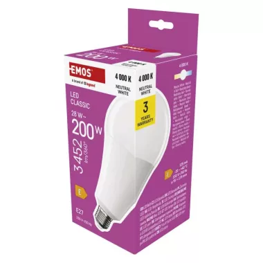 EMOS ZQ5E93 LED izzó Classic A95 / E27 / 28 W (200 W) / 3452 lm / Természetes fehér